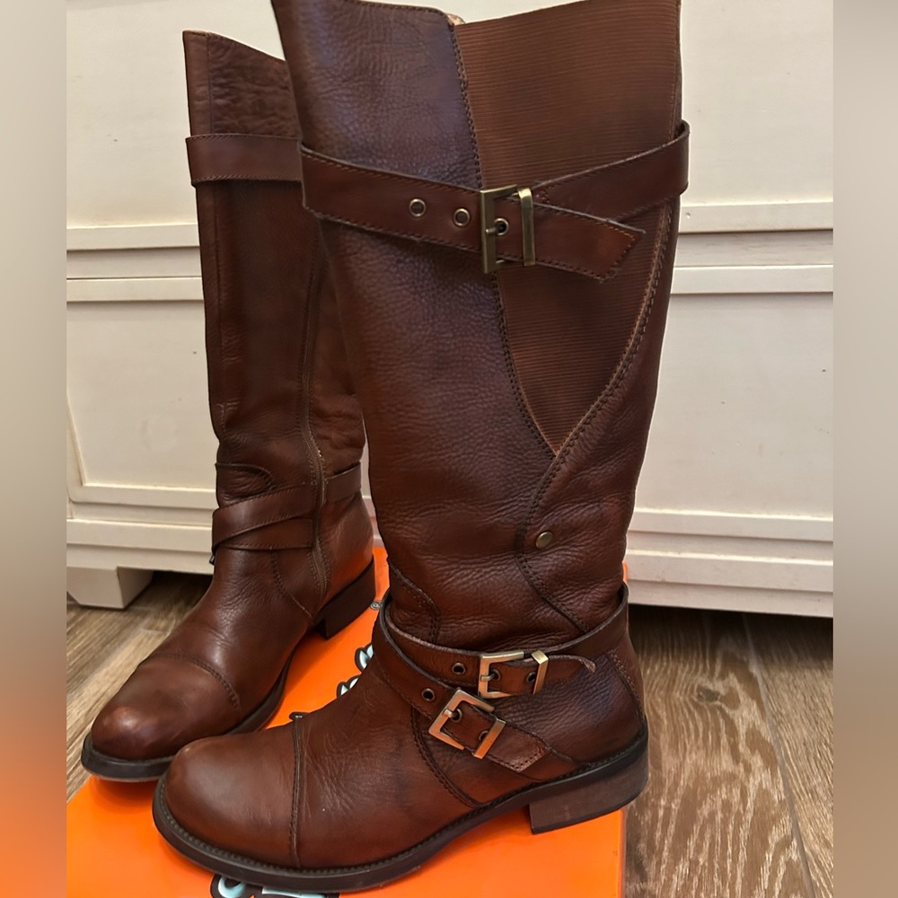 Miz Mooz Brown Knee-High Boots
